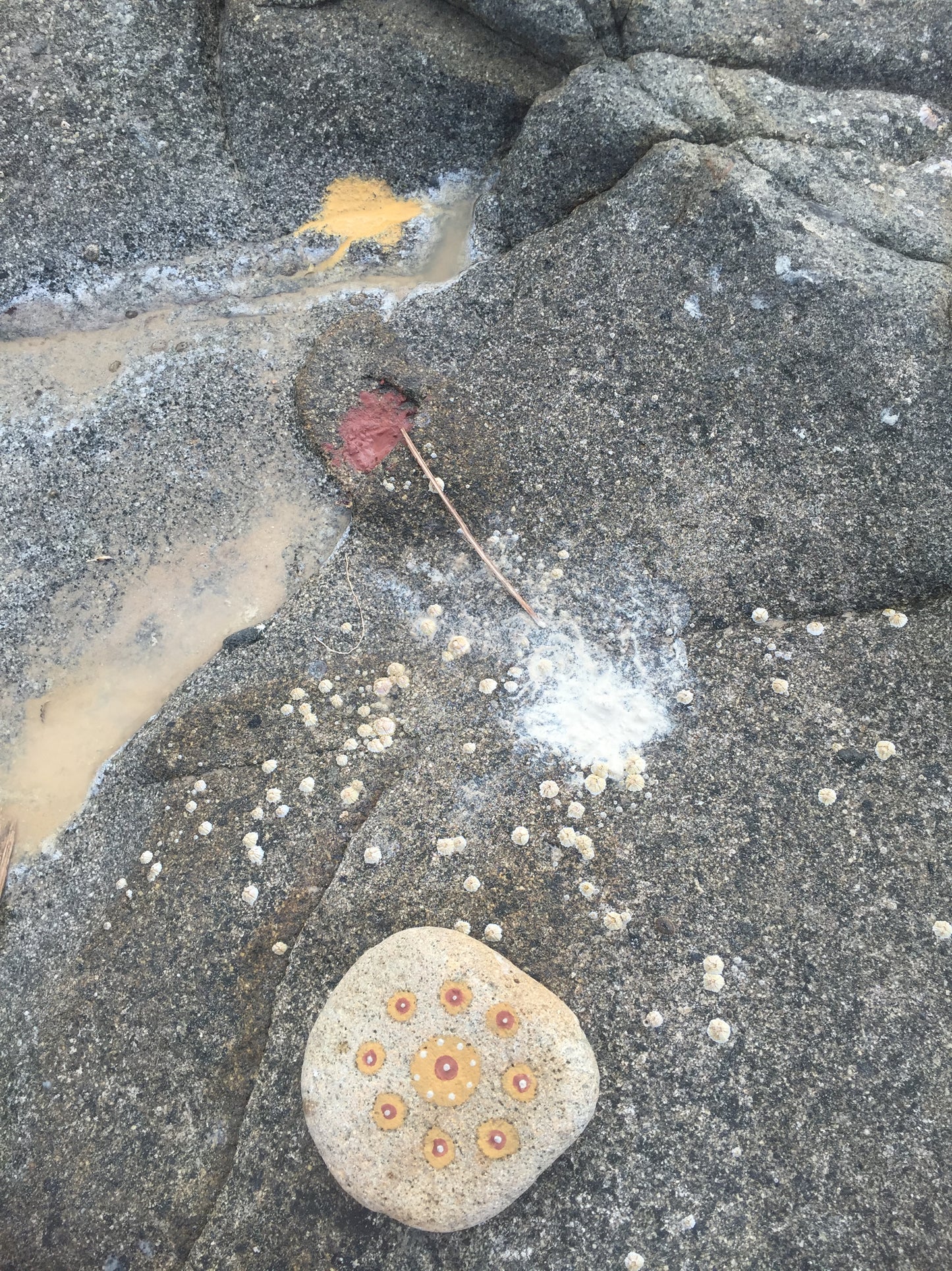Ochre on rocks