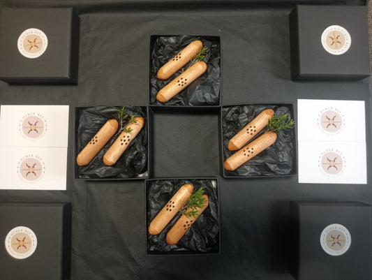 First Nations Engagement Mini Gift Clapsticks Boxed. Aboriginal Art. Indigenous. Hand Crafted