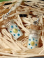 Full Moon Bathed Ochre sterling silver earrings gift jewellery