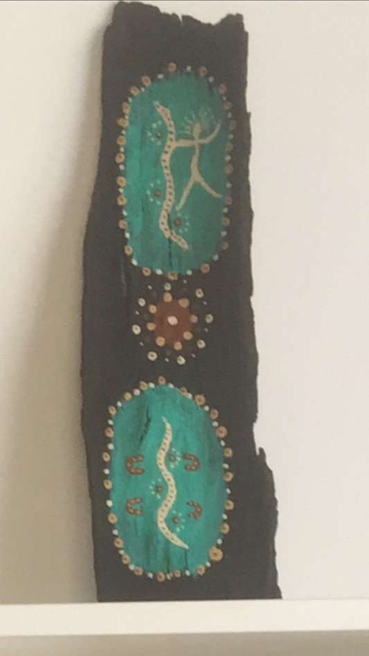 Ochre on Bark - Creating pathways - unmounted